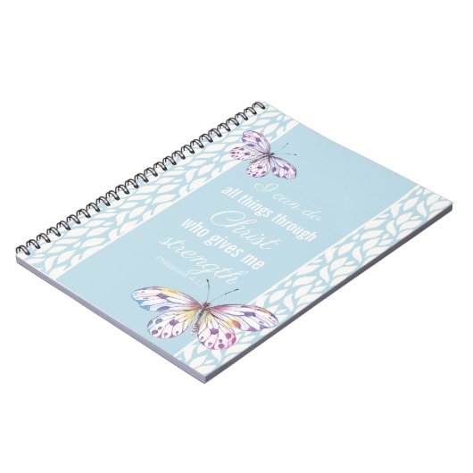 Philippians 4:13 Butterfly ノートブック (左側)