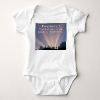 Philippians 4:13 Christian Baby Bodysuit ベビーボディスーツ