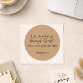 Philippians 4:13 Christian Faith Sticker – Warm  ラウンドシール