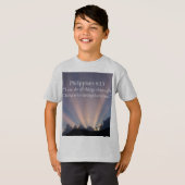 Philippians 4:13 Christian Kid's Tee Shirt Tシャツ (正面フル)