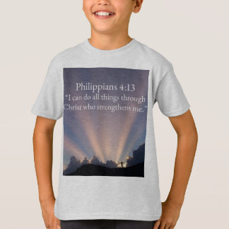 Philippians 4:13 Christian Kid's Tee Shirt Tシャツ