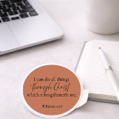 Philippians 4:13 Christian Sticker ラウンドシール