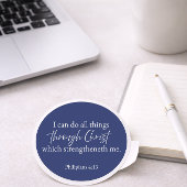 Philippians 4:13 Christian Sticker | Minimalist ラウンドシール