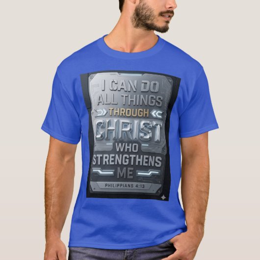 Philippians 4:13 Christian T-Shirt  Tシャツ (正面)