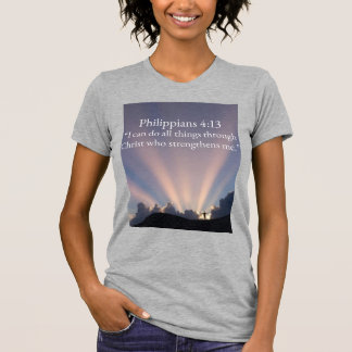Philippians 4:13 Christian Women's Tee Shirt Tシャツ