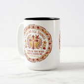 Philippians 4:13 Coffee Mug Christian Bible Verse  ツートーンマグカップ (正面左)