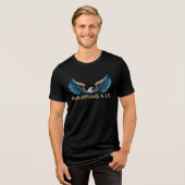 Philippians 4:13 Eagle Wings of Strength by All43 トライブレンドＴシャツ (正面全面)