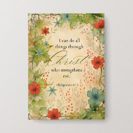 Philippians 4:13 I Can Do All Things Vintage Botan 缶バッジ