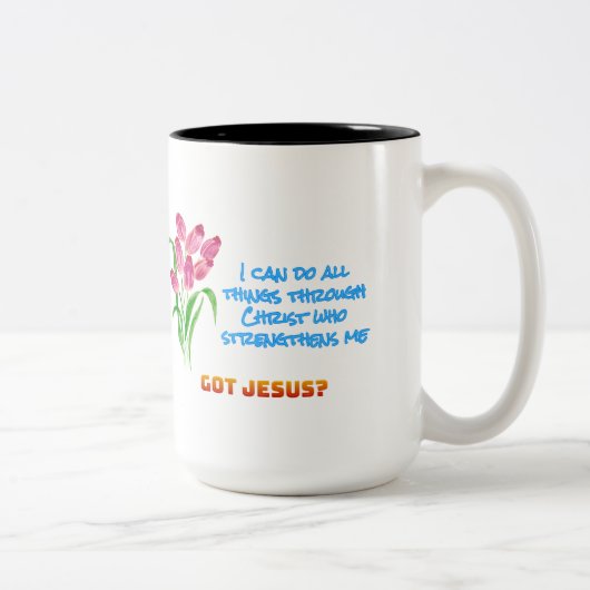 Philippians 4:13 Mug ツートーンマグカップ (右)