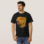 Philippians 4:13 Religious Lion Strengthens Tシャツ (正面フル)