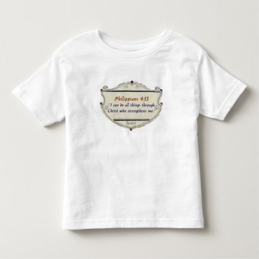 Philippians 4:13 Shield Toddler's Tee Shirt トドラーTシャツ (正面)
