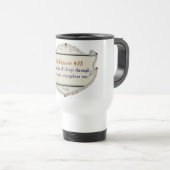 Philippians 4:13 Shield Travel Mug トラベルマグ (正面右)