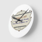 Philippians 4:13 Shield Wall Clock ラウンド壁時計 (傾斜)