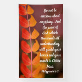 Philippians 4:6–7 Autumn Peace Scripture Design 横断幕 (縦)