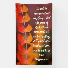 Philippians 4:6–7 Autumn Peace Scripture Design 横断幕