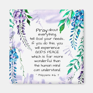Philippians 4:6-7 Pray about Everything マグネット