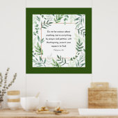 Philippians 4:6, Bible Verse, ポスター (キッチン)