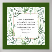Philippians 4:6, Bible Verse, ポスター (正面)