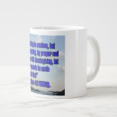 Philippians 4:6 WEBU Mug ジャンボコーヒーマグカップ (正面右)