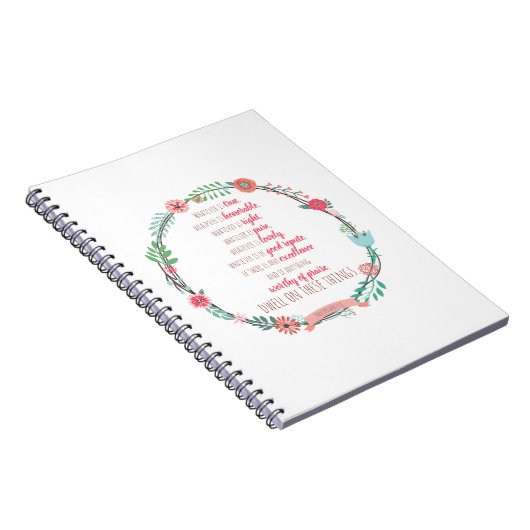 Philippians 4 8 ノートブック (右側)