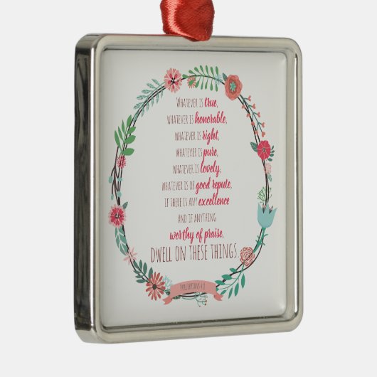 Philippians 4 8 メタルオーナメント (右)