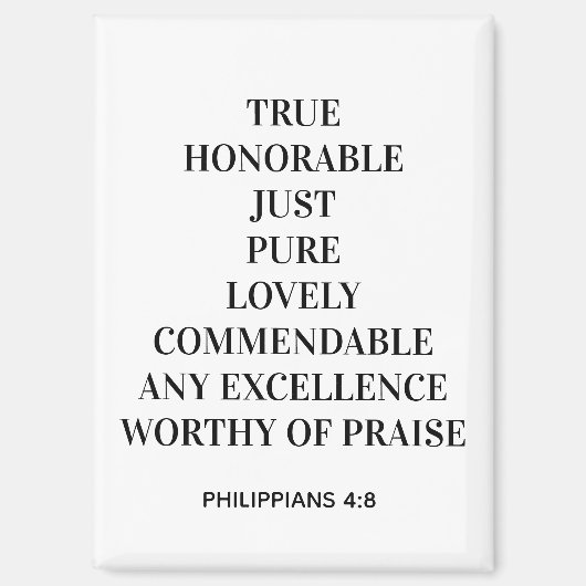 Philippians 4:8 Magnet マグネット (正面)