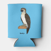Philippine eagle bird cartoon illustration 缶クーラー (正面)