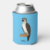 Philippine eagle bird cartoon illustration 缶クーラー (缶裏面)