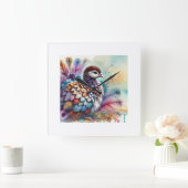 Philippine megapode 161024AREF138 - Watercolor スクエア壁時計 (ホーム)