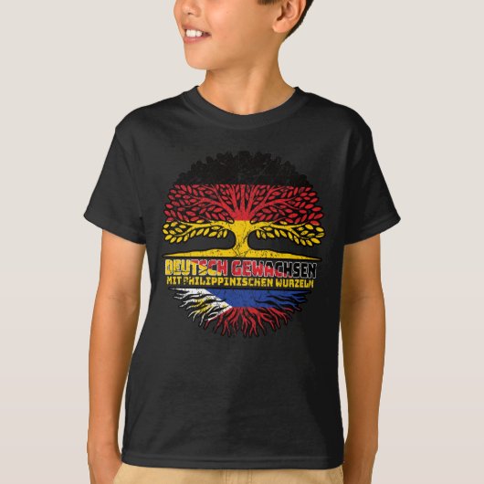 Philippinen Philippinisch Deutsch Deutschland Baum Tシャツ (正面)