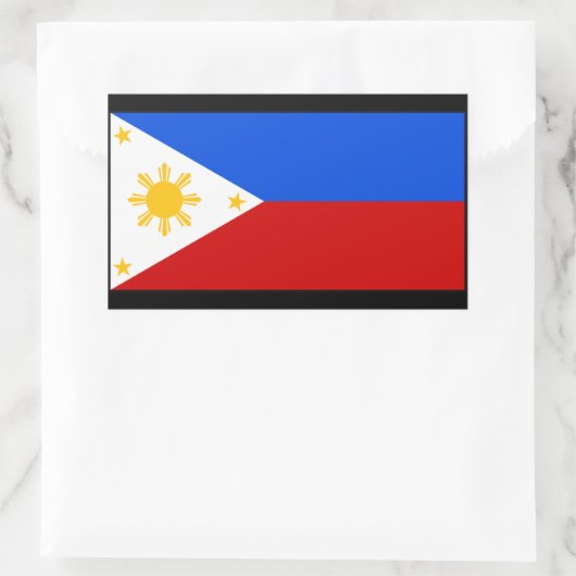 Philippines 長方形シール (バッグ)