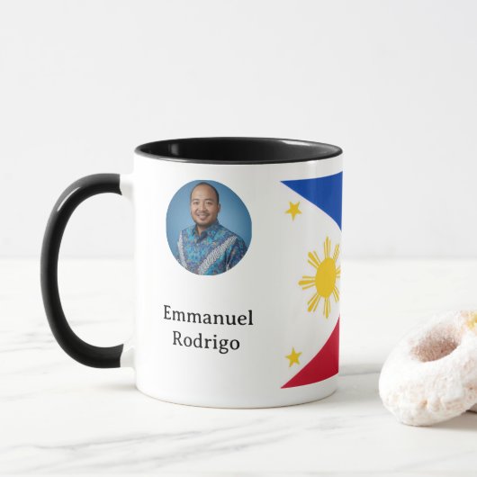 Philippines Abroad Custom Pinoy Heritage Flag Mug マグカップ (ドーナツ)