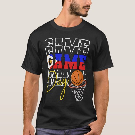 Philippines Filipino Sport Basketball Basket Ball  Tシャツ (正面)