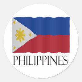 Philippines flag ラウンドシール