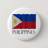 Philippines flag 缶バッジ (正面)