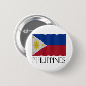 Philippines flag 缶バッジ (正面&裏面)