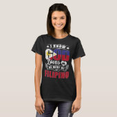 Philippines Flag God Loves Me Philipinos Tシャツ (正面フル)