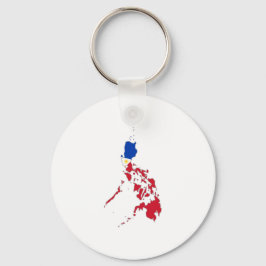Philippines flag on the map キーホルダー