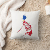 Philippines flag on the map クッション (ブランケット)