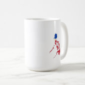 Philippines flag on the map コーヒーマグカップ (正面右)