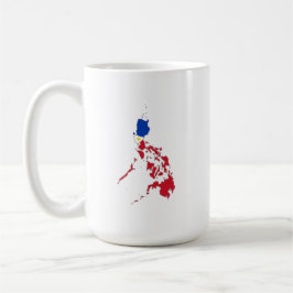 Philippines flag on the map コーヒーマグカップ