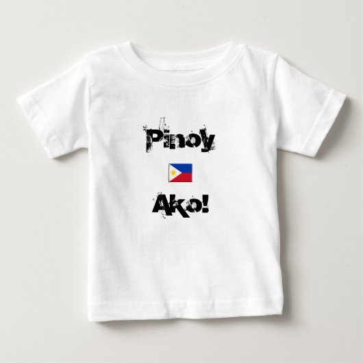 Philippines_flag、PinoyAko! ベビーTシャツ (正面)