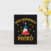 Philippines Pilipinas Filipino Christmas Parol Xma カード (黄色い花)