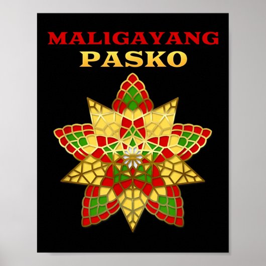 Philippines Pilipinas Filipino Christmas Parol Xma ポスター (正面)