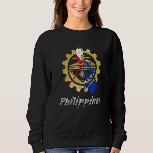 Philippines Pinay Filipino Pride Country Flag Isla スウェットシャツ (正面)