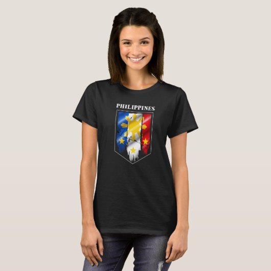 Philippines Pinay Filipino Pride Country Flag Isla Tシャツ (正面フル)
