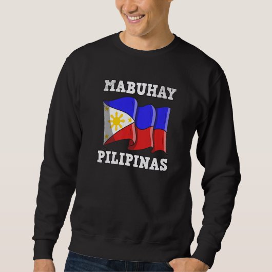 Philippines Pinay Filipino Pride Country Flag Mabu スウェットシャツ (正面)