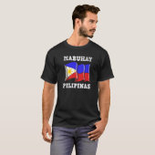 Philippines Pinay Filipino Pride Country Flag Mabu Tシャツ (正面フル)