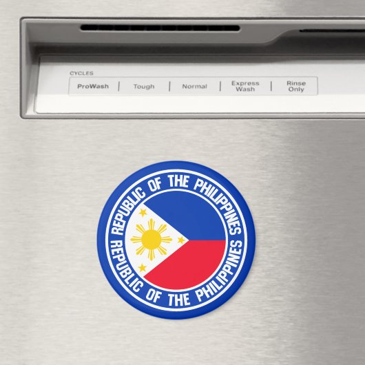 Philippines Round Emblem マグネット (インサイチュ (食洗機))