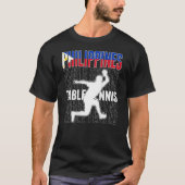 Philippines Table Tennis Fans Philippine Flag Pin Tシャツ (正面)